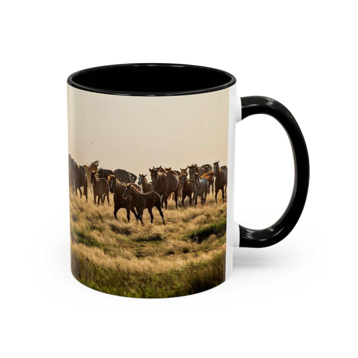 Horses Accent Coffee Mug - 11oz  | Black_Mug.jpg