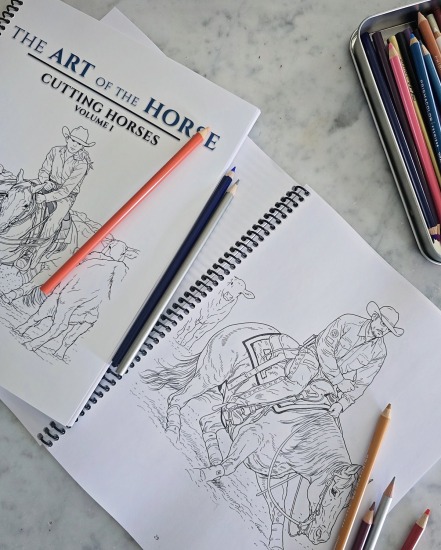 The Art of the Horse – Cutting Horses | Volume I (Coloring Book)