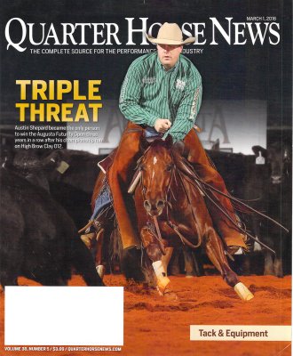 2016.03.01 Quarter Horse News cover photo by S. Sylvester Photography
