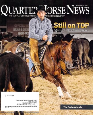 2017.11.01 Quarter Horse News cover photo by S. Sylvester Photography